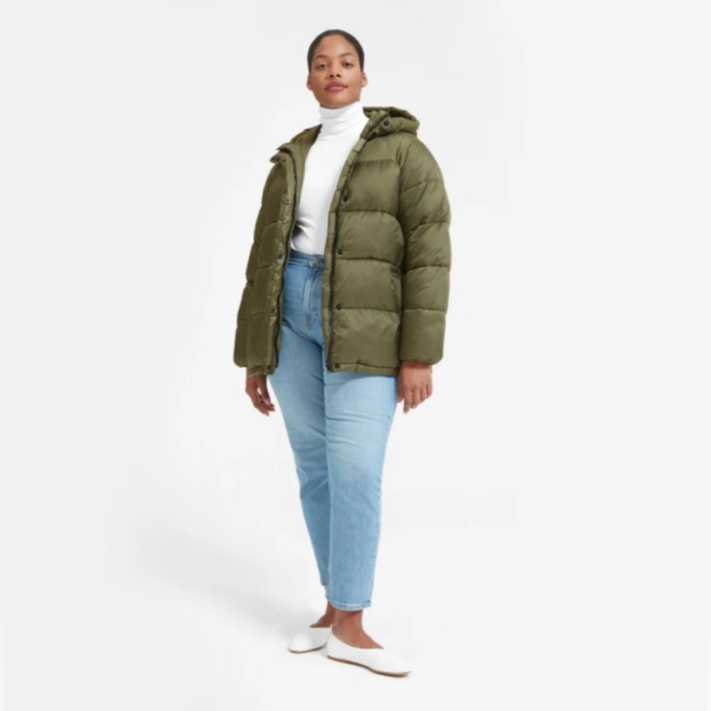 Everlane XXS Renew green puffer coat
